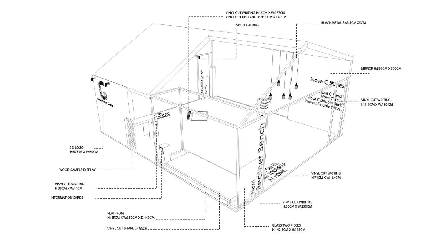 Exhibition Stand Design tech drawings